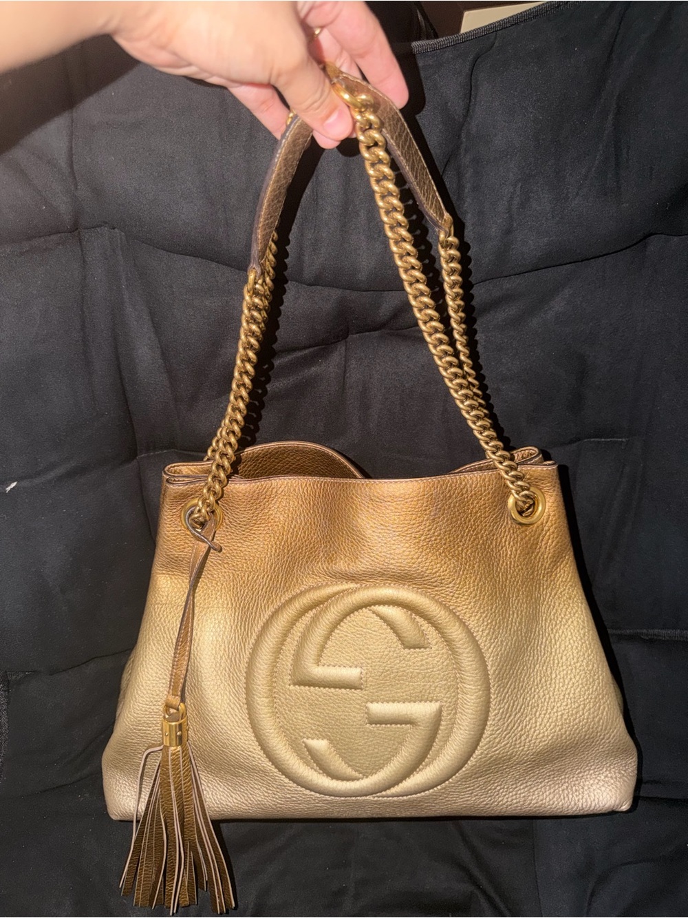 Gucci Soho tote Bag Gold harware